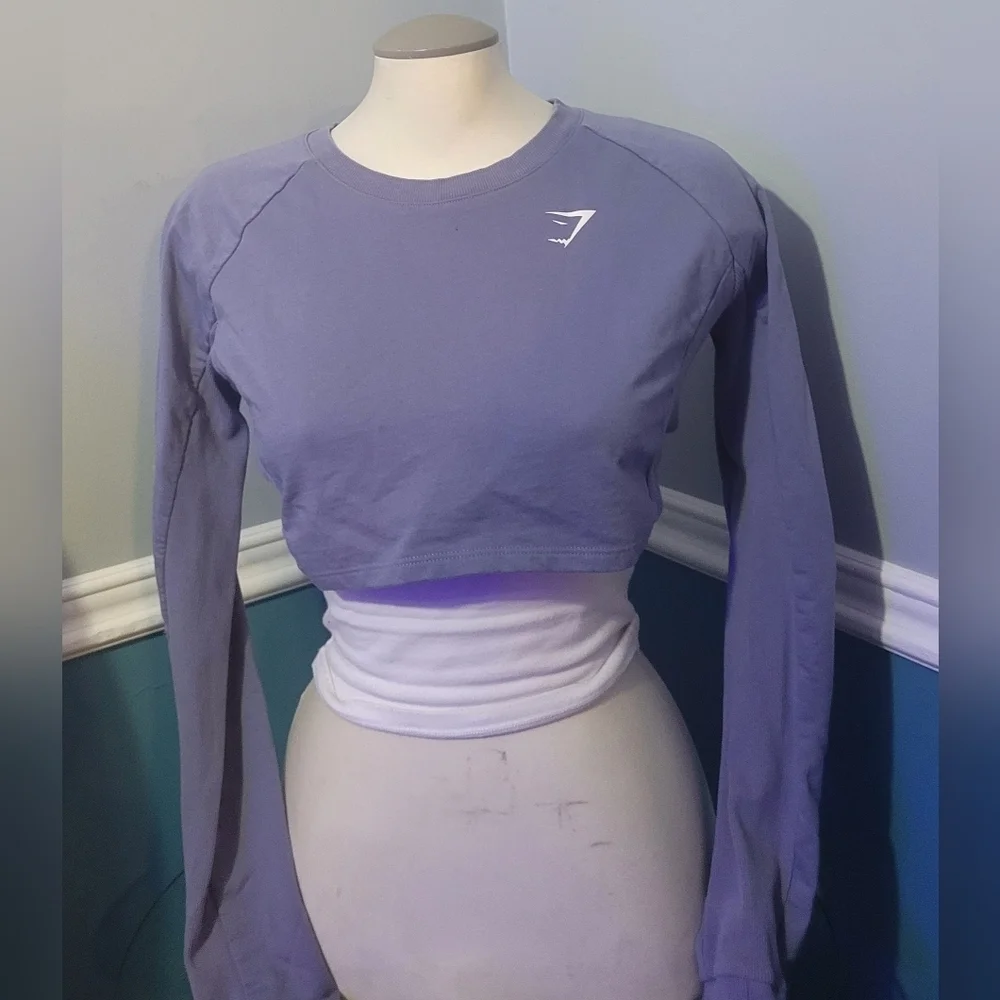 GYMSHARK Woman's Purple Training Top Size Small - Picture 4 of 9